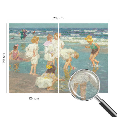Tiskana fototapeta flis z motivom otroštva na plaži