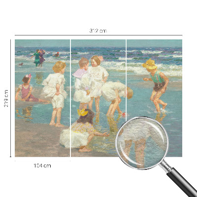Tiskana fototapeta flis z motivom otroštva na plaži