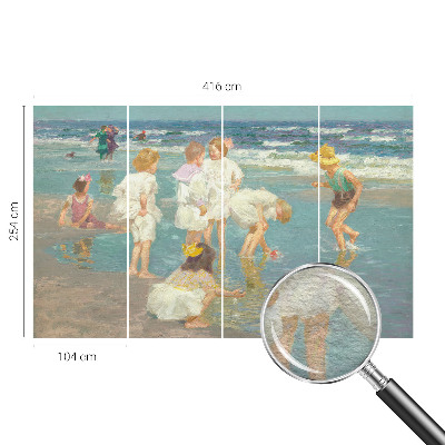 Tiskana fototapeta flis z motivom otroštva na plaži