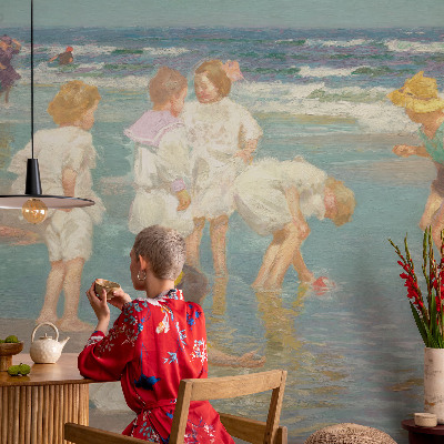 Tiskana fototapeta flis z motivom otroštva na plaži