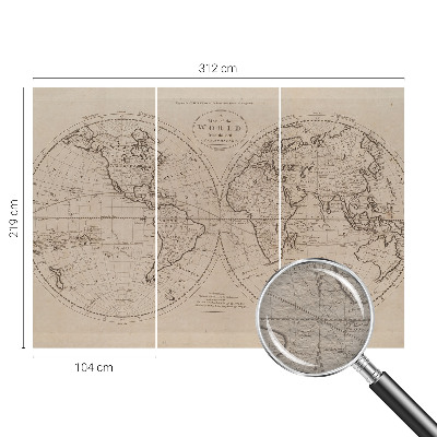 Fototapeta po meri Stari zemljevid