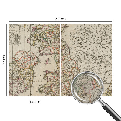 Fototapeta za dnevno sobo Starinski zemljevid