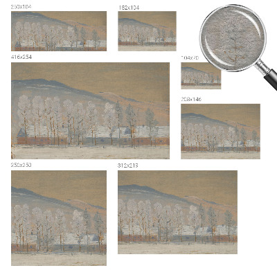 Moderna fototapeta z zimsko pokrajino