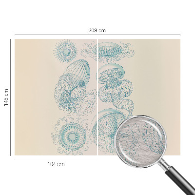 Stenska dekoracija fototapeta Morske meduze