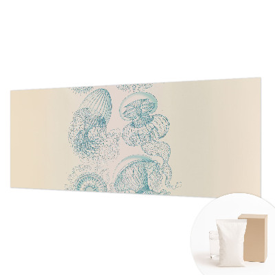 Stenska dekoracija fototapeta z motivom morskih meduz