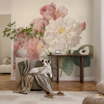 Stenska fototapeta flis Romantične vrtnice