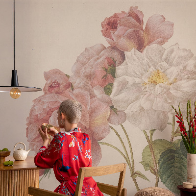 Stenska fototapeta flis Romantične vrtnice