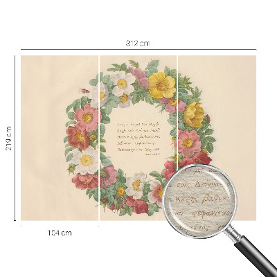 Tiskana fototapeta flis Cvetlični venec