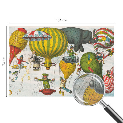 Fototapeta za spalnico Potovanje z balonom