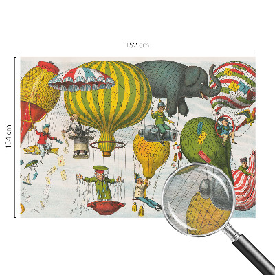 Fototapeta za spalnico s motivom potovanja z balonom
