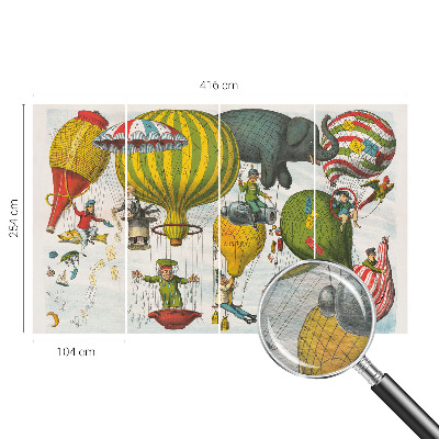 Fototapeta za spalnico Potovanje z balonom