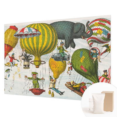 Fototapeta za spalnico Potovanje z balonom