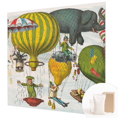 Fototapeta za spalnico Potovanje z balonom