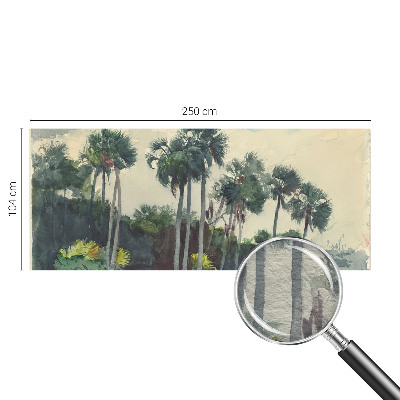 Flis fototapeta za otroško sobo z motivom eksotičnih palm