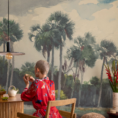 Flis fototapeta za otroško sobo Eksotične palme