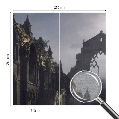 Fototapeta za spalnico z motivom gotskih ruševin