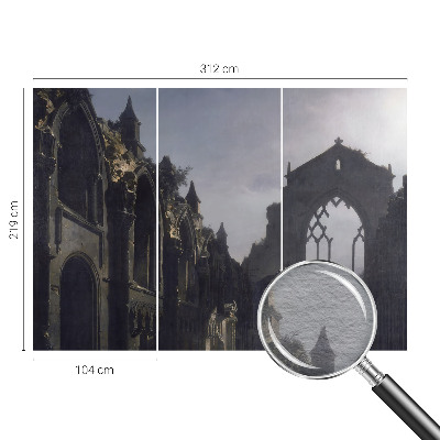 Fototapeta za spalnico z motivom gotskih ruševin