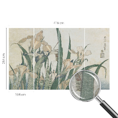 Stenska dekoracija fototapeta Nežne perunike