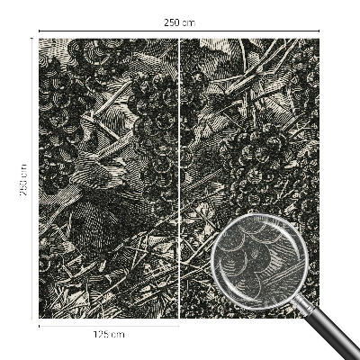 Flis fototapeta z motivom grozdnega odtisa