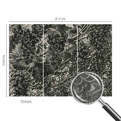 Flis fototapeta z motivom grozdnega odtisa