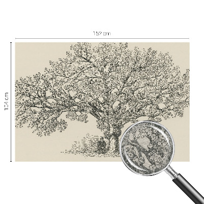 Tiskana fototapeta flis z ilustracijo drevesa