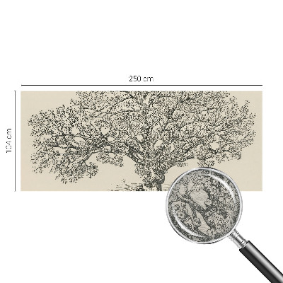 Tiskana fototapeta flis z ilustracijo drevesa