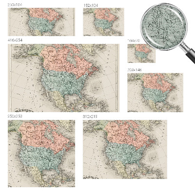 Dekorativna fototapeta Zgodovinski zemljevid