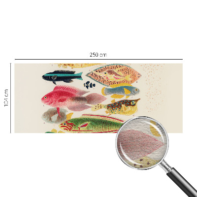 Tiskana fototapeta flis z motivom barvitih rib