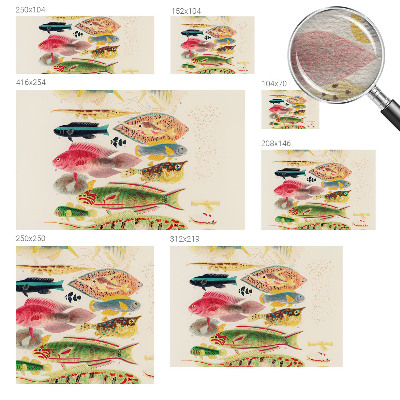 Tiskana fototapeta flis Barvite ribe