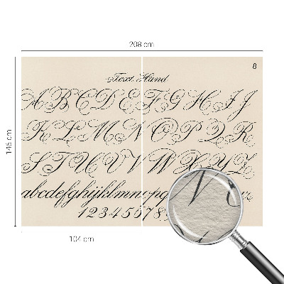 Flis fototapeta za otroško sobo Kaligrafsko pisanje