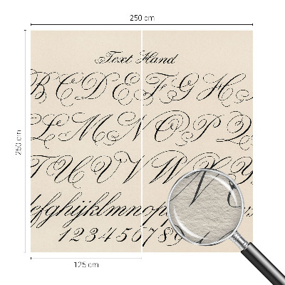 Flis fototapeta za otroško sobo Kaligrafsko pisanje