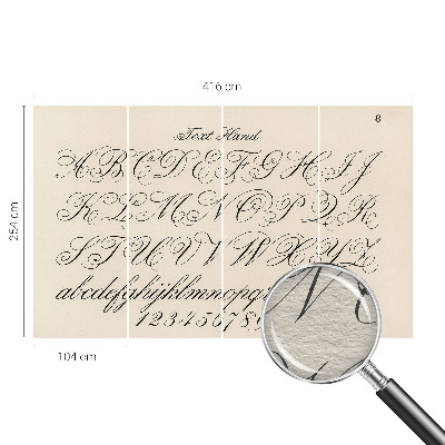 Flis fototapeta za otroško sobo z motivom kaligrafskega pisanja