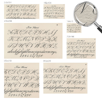 Flis fototapeta za otroško sobo z motivom kaligrafskega pisanja