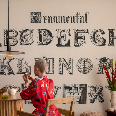 Dekorativna fototapeta z motivom dekorativnih črk