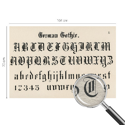 Stenska dekoracija fototapeta Gotske črke