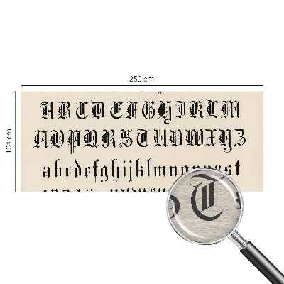 Stenska dekoracija fototapeta Gotske črke