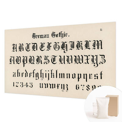 Stenska dekoracija fototapeta Gotske črke