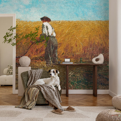 Flis fototapeta za otroško sobo z motivom žetve na soncu