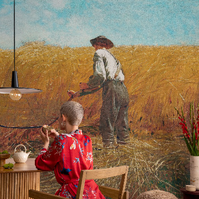 Flis fototapeta za otroško sobo z motivom žetve na soncu