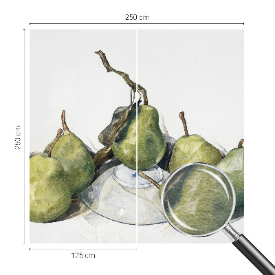 Fototapeta z motivom akvarelnih hrušk