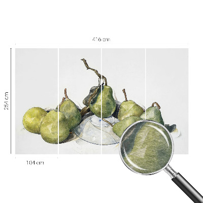 Fototapeta z motivom akvarelnih hrušk