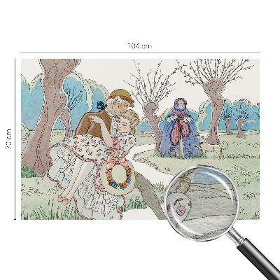 Tiskana fototapeta flis z romantičnim prizorom