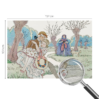 Tiskana fototapeta flis z romantičnim prizorom