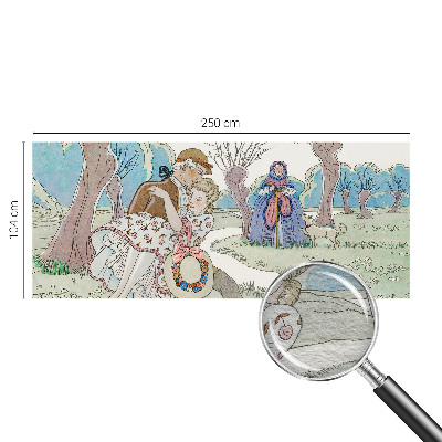 Tiskana fototapeta flis z romantičnim prizorom