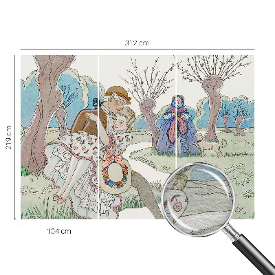 Tiskana fototapeta flis Romantični prizor