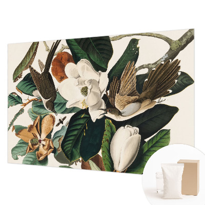 Fototapeta za spalnico z motivom ptic in magnolije