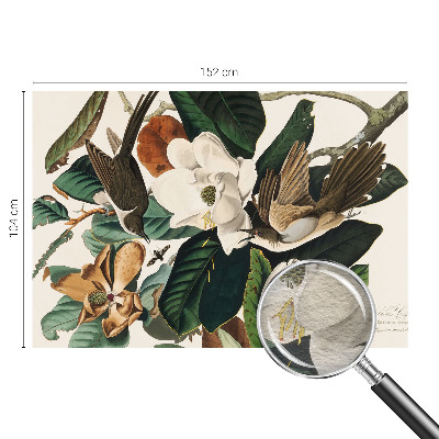 Fototapeta za spalnico z motivom ptic in magnolije