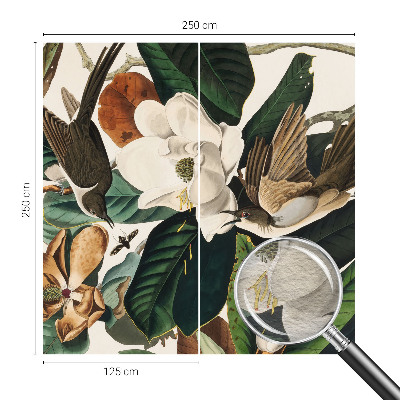 Fototapeta za spalnico z motivom ptic in magnolije