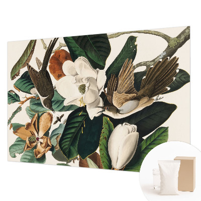 Fototapeta za spalnico z motivom ptic in magnolije