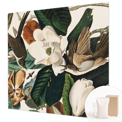 Fototapeta za spalnico z motivom ptic in magnolije